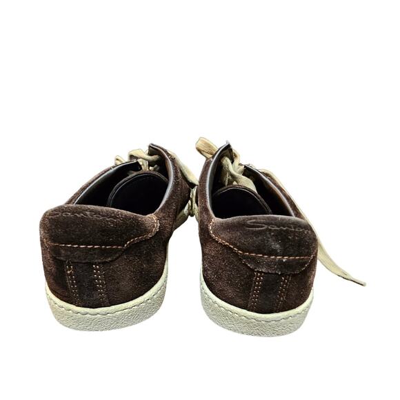 Santoni Brown Suede Sneakers Lace up Mens size 11.5 D - Picture 7 of 10